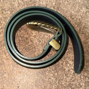 Vintage Italian Horn Inspired Brass Belt Buckle Set Mod. Dep. 10023